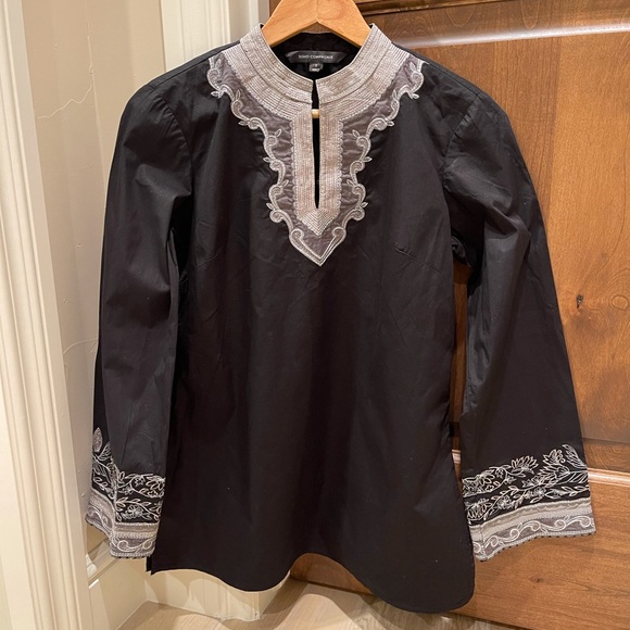 Black long sleeve tunic (S) - Picture 2 of 7